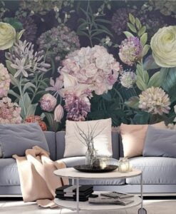 Big Rose Living Room Wallpaper Mural