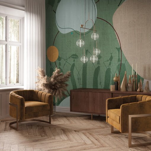 Ethnic Figured and Patterned Wallpaper Mural