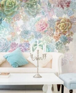 Flowers Hanging From Above Wallpaper Mural