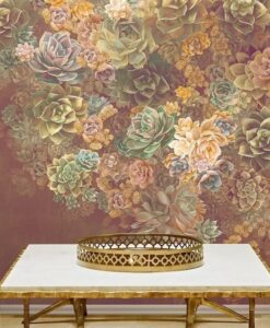Flowers Hanging From Above Wallpaper Mural