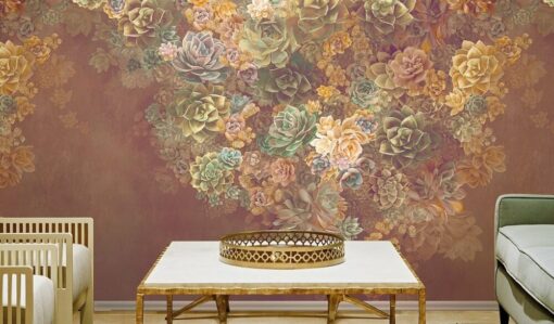 Flowers Hanging From Above Wallpaper Mural