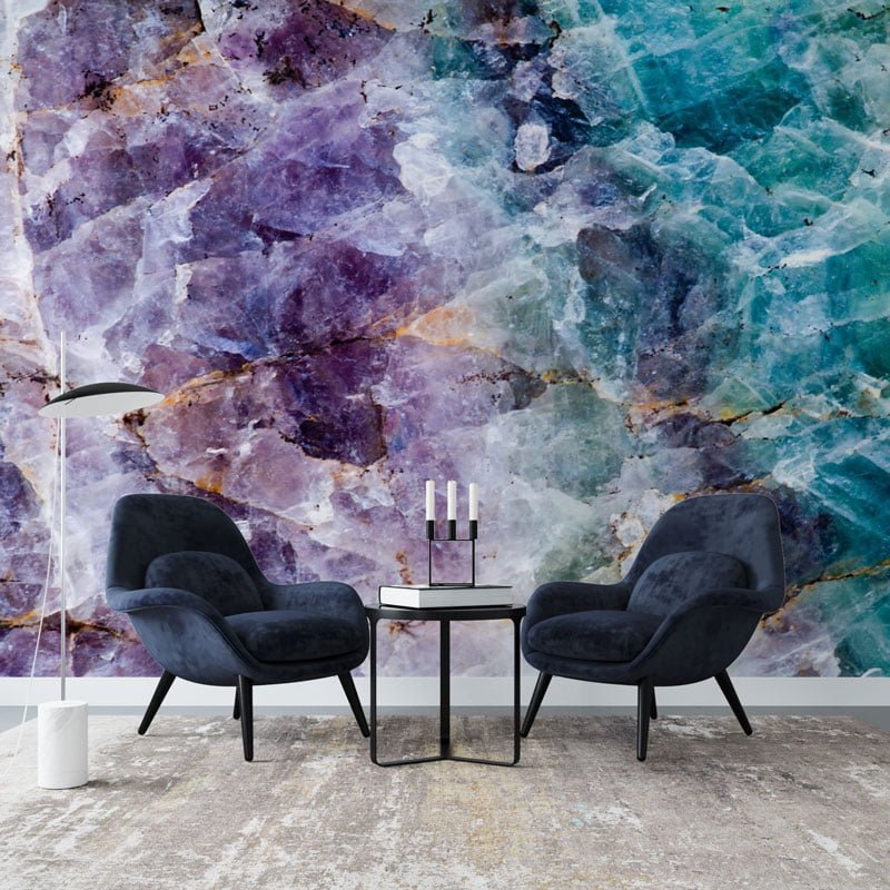 Crystal Look Transition Pattern Wallpaper Mural