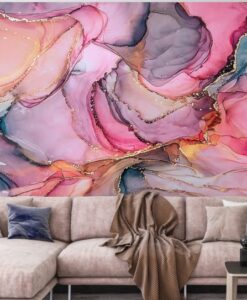 Vivid Color Marble Design Wallpaper Mural