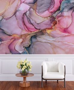 Vivid Color Marble Design Wallpaper Mural