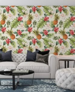 Pineapple Design Wallpaper Mural