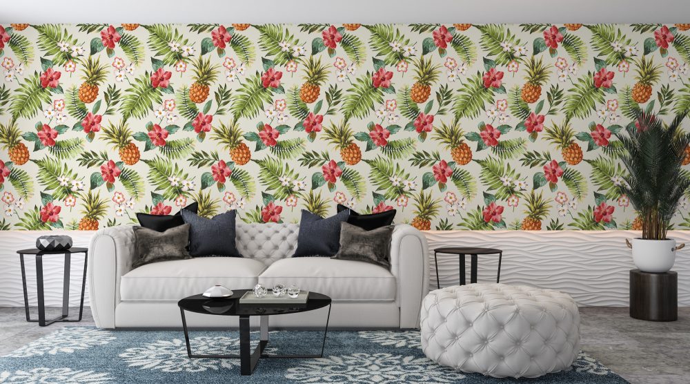 Pineapple Design Wallpaper Mural