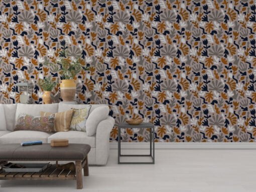 Different Flower Patterns Wallpaper Mural