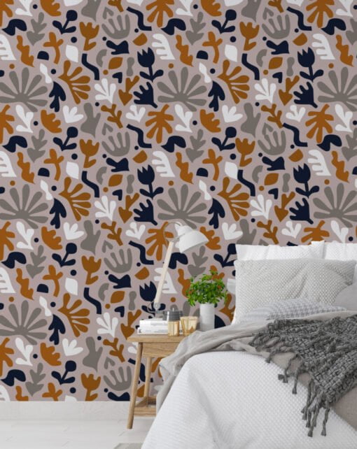 Different Flower Patterns Wallpaper Mural