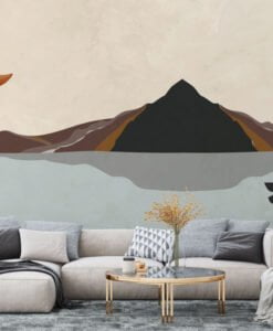 Sea and Mountain Landscape Wallpaper Mural