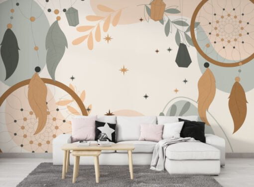 Dreamcatcher and Flowers Wallpaper Mural