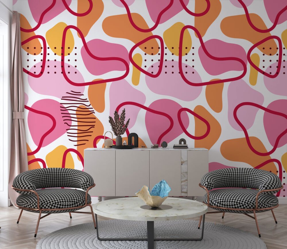 Abstrack Geometric Patterns Wallpaper Mural