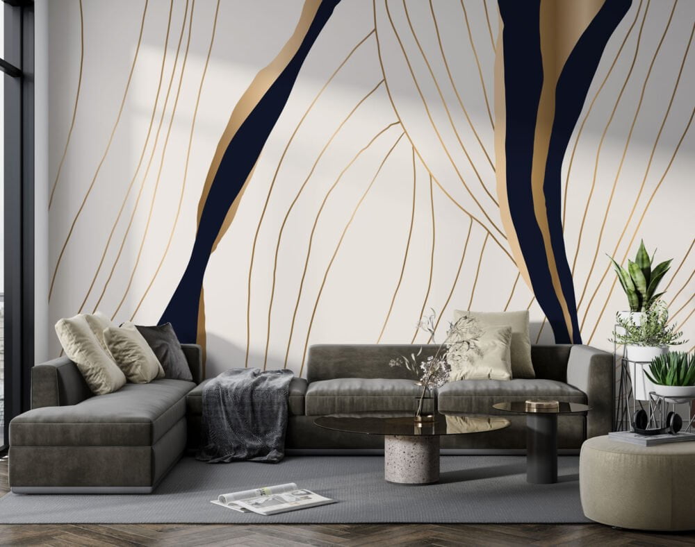 Linear Modern Patterns Wallpaper Mural | Silk Interiors Wallpaper Australia