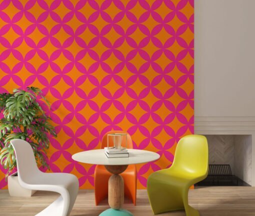 Pattern in Vivid Colors Wallpaper Mural