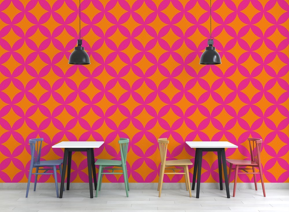 Pattern in Vivid Colors Wallpaper Mural