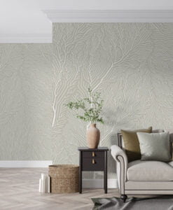 Tree Branches Green Tones Wallpaper Mural