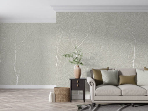 Tree Branches Green Tones Wallpaper Mural