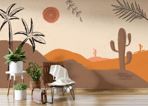 Desert Landscape Tones Wallpaper Mural