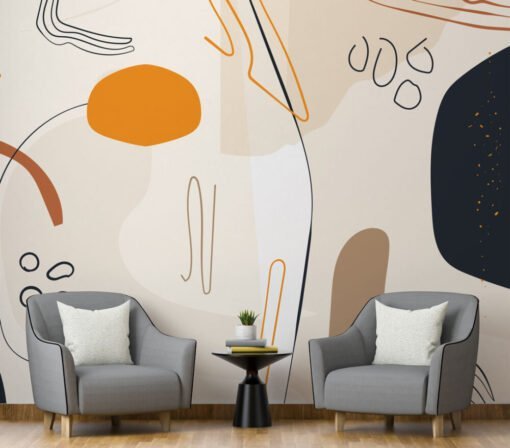 Abstrack Boho Toned Patterns Wallpaper Mural