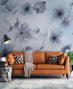 Soft Floral Pattern Wallpaper Mural