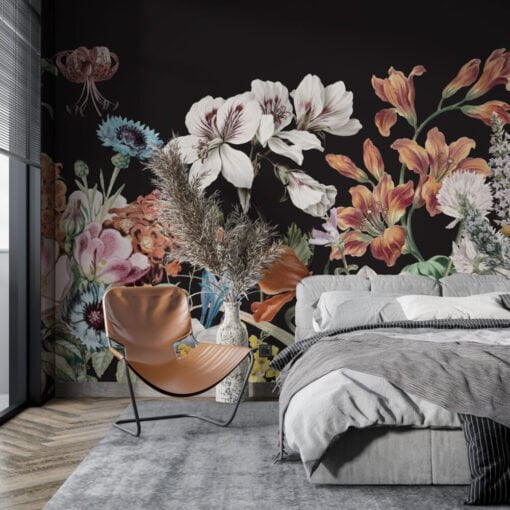 Daisies and Other Flowers Wallpaper Mural
