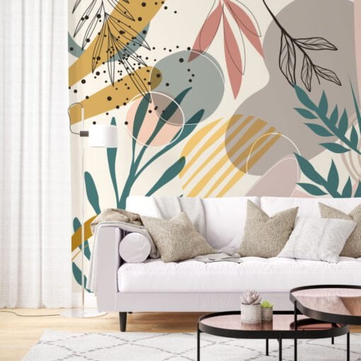 Colorful Patterns Flowers Wallpaper Mural