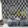 Geometric Patterns and Letters Wallpaper Mural