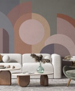 Geometric Soft Patterns Modern Wallpaper Mural