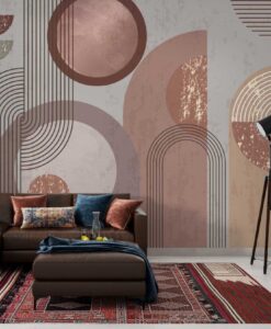 Soft Colors Geometric Style Wallpaper Mural