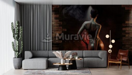 Human Figure Between Walls 3D Wallpaper Mural