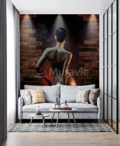 Human Figure Between Walls 3D Wallpaper Mural