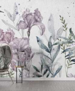 Watercolor Flowers Wallpaper Mural
