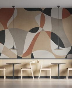 Soft Abstracrt Shapes Wall Wallpaper Mural