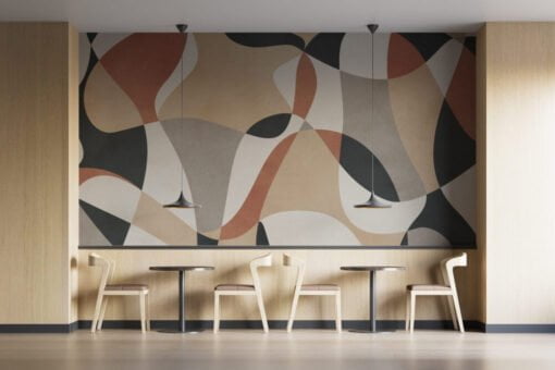 Soft Abstracrt Shapes Wall Wallpaper Mural