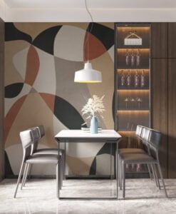 Soft Abstracrt Shapes Wall Wallpaper Mural