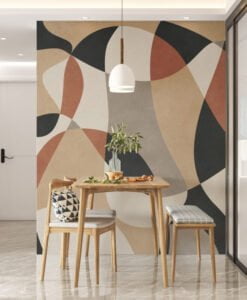 Soft Abstracrt Shapes Wall Wallpaper Mural