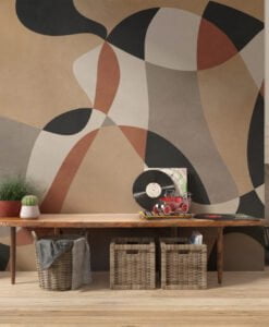 Soft Abstracrt Shapes Wall Wallpaper Mural