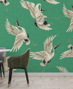 Stork Birds Figured Wall Wallpaper Mural