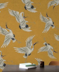 Birds Figured Wall Wallpaper Mural