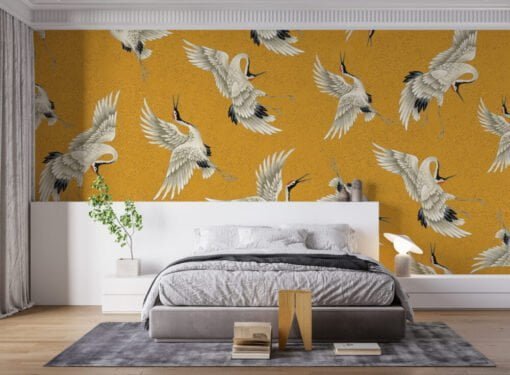 Birds Figured Wall Wallpaper Mural