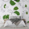 Green Leaves Bedroom Wallpaper Mural