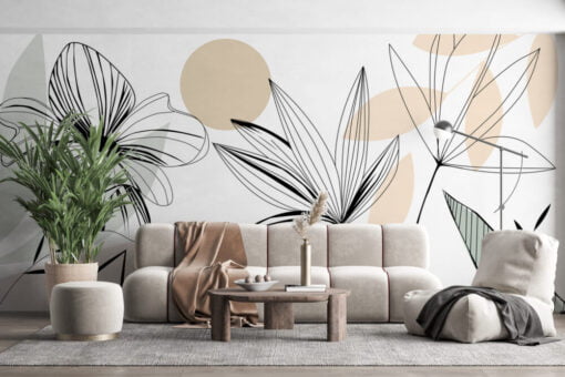 Flowery Abstract Wallpaper Mural