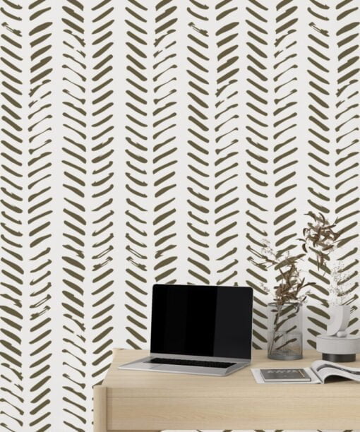 Herringbone Shape Wallpaper Mural