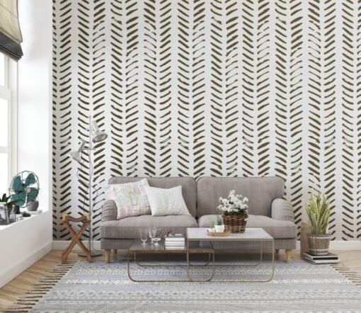 Herringbone Shape Wallpaper Mural