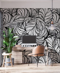 Artistic Floral Pattern Wallpaper Mural
