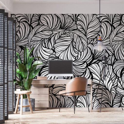 Artistic Floral Pattern Wallpaper Mural