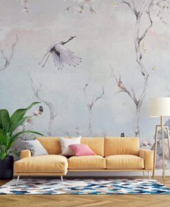 Birds In The Forest Wallpaper Mural