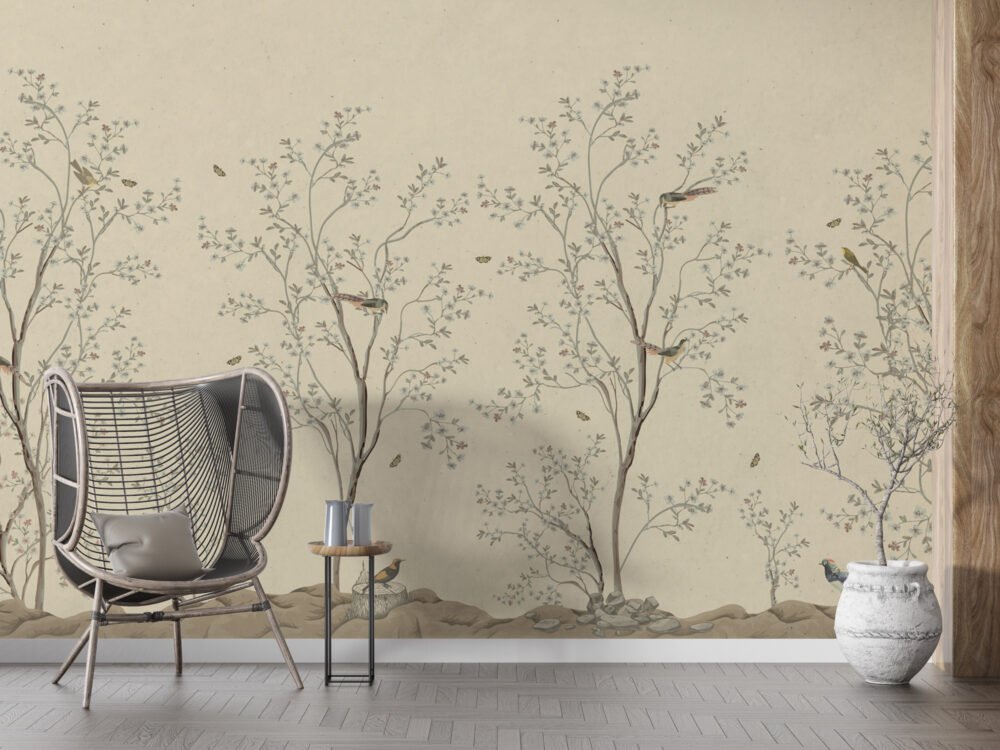 Birds On The Trees Wallpaper Mural