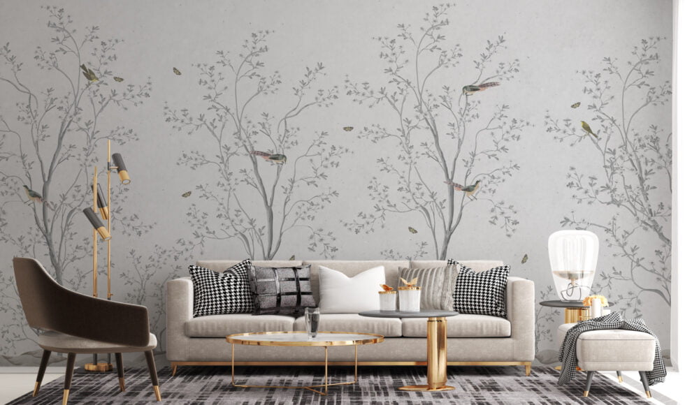 Birds On The Trees Wallpape Mural