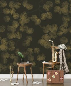 Pine Branches Tree Themed Wallpaper Mural