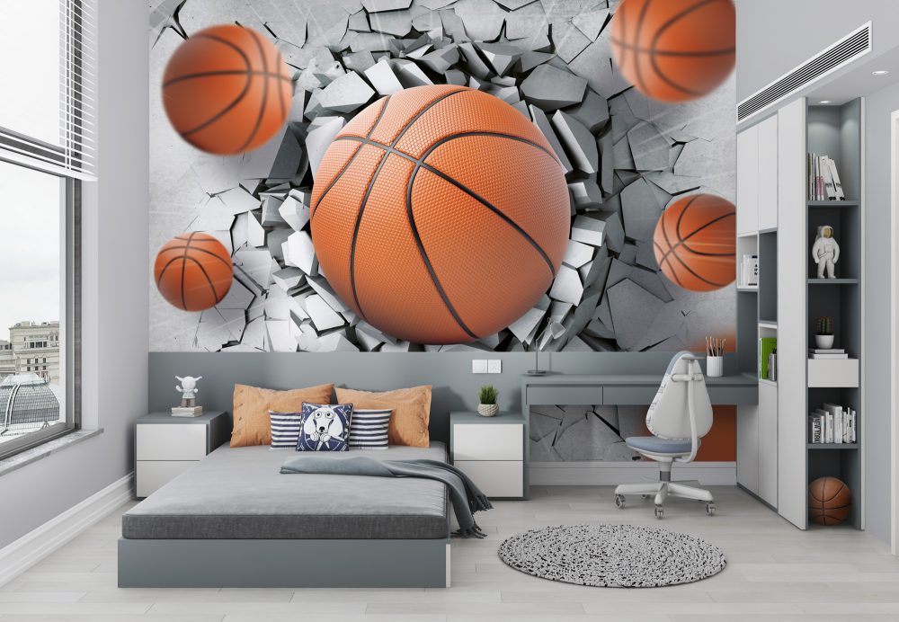 3D Basketball Wallpaper Mural